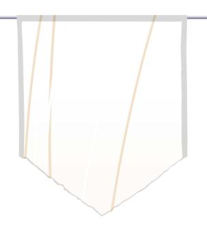 Linea beige up dark, Scheibenhänger spitz